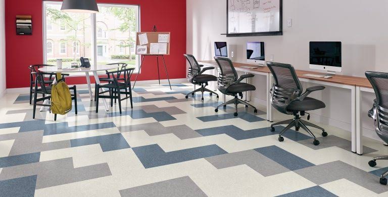 Colour and tile designs for commercial spaces