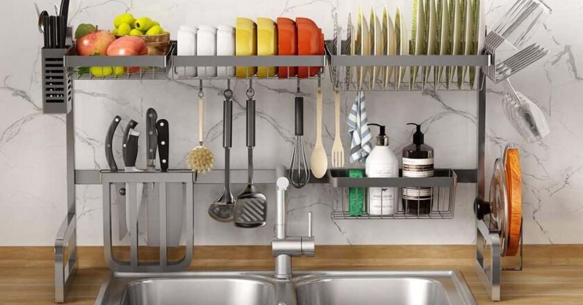 Add more space to your small kitchen with over the sink racks